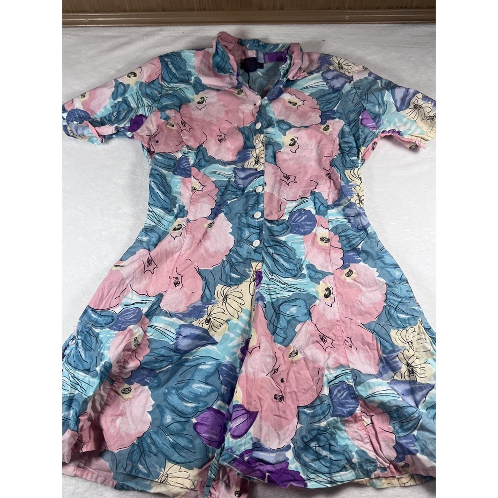 Vintage Courage Sportswear Romper Womens Large Multicolor Floral One Piece